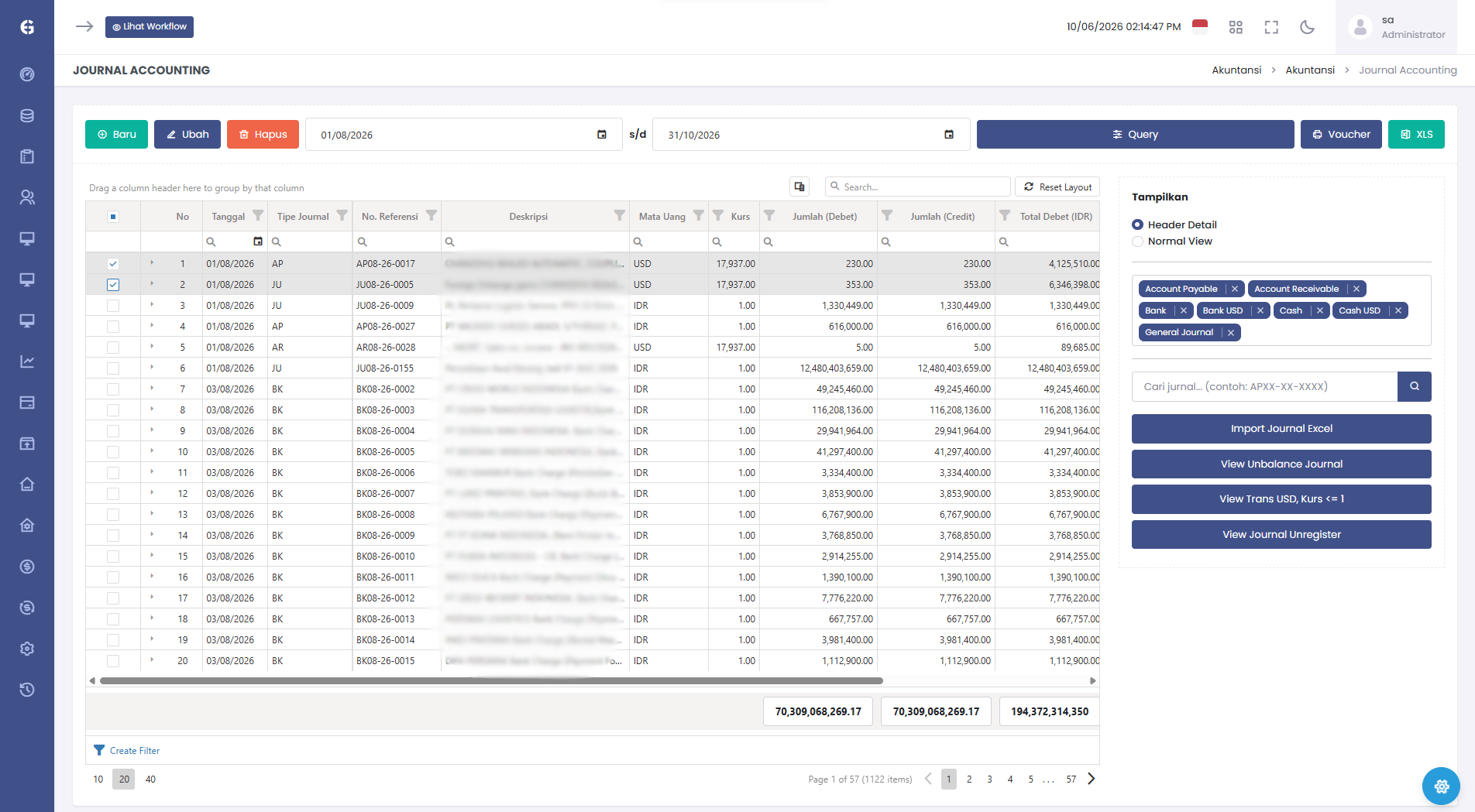 PT Evergreen Hans aplikasi accounting desktop dan web